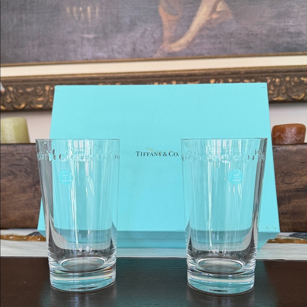 Stunning “TIFFANY” Drinking Glasses with a Bubble Etched Design